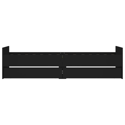 Bedframe met lades zwart 90x190 cm 90 x 190 cm Zwart
