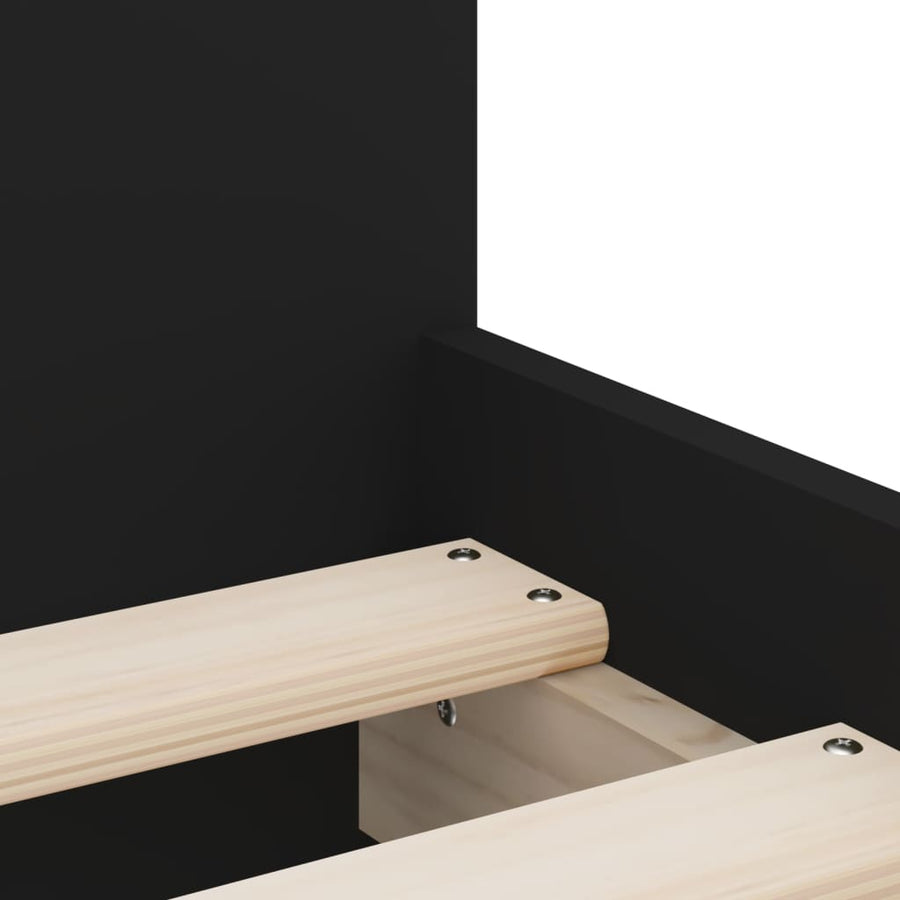 Bedframe met lades zwart 90x190 cm 90 x 190 cm Zwart