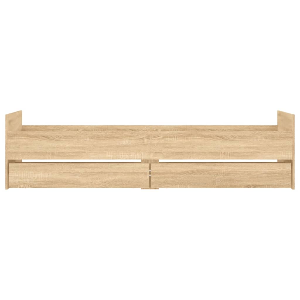Bedframe met lades sonoma eikenkleurig 90x190 cm 90 x 190 cm Sonoma eiken