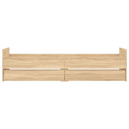 Bedframe met lades sonoma eikenkleurig 90x190 cm 90 x 190 cm Sonoma eiken