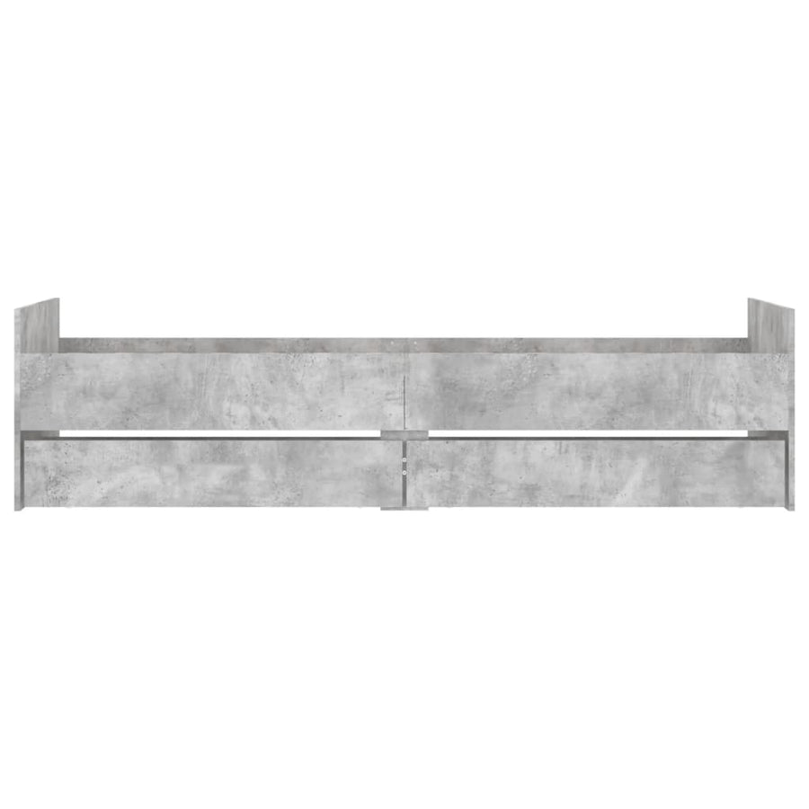 Bedframe met lades betongrijs 90x190 cm 90 x 190 cm Betongrijs