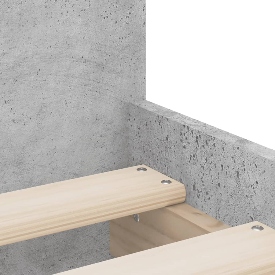 Bedframe met lades betongrijs 90x190 cm 90 x 190 cm Betongrijs