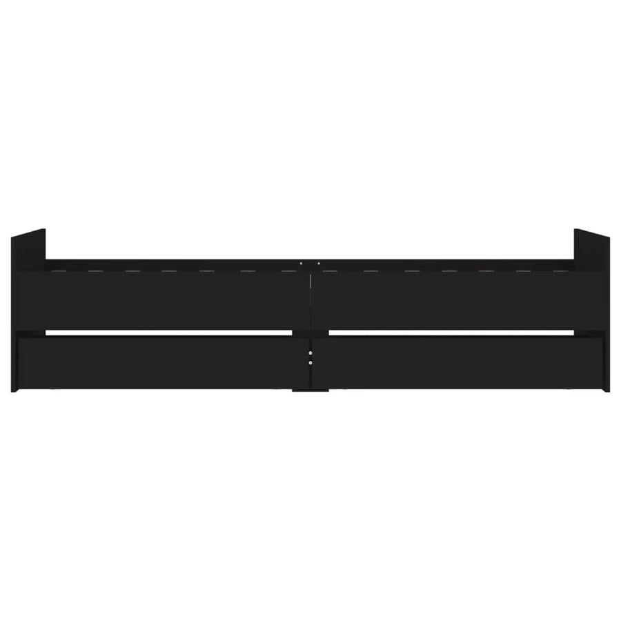 Bedframe Met Lades Small Single Zwart 75 x 190 cm