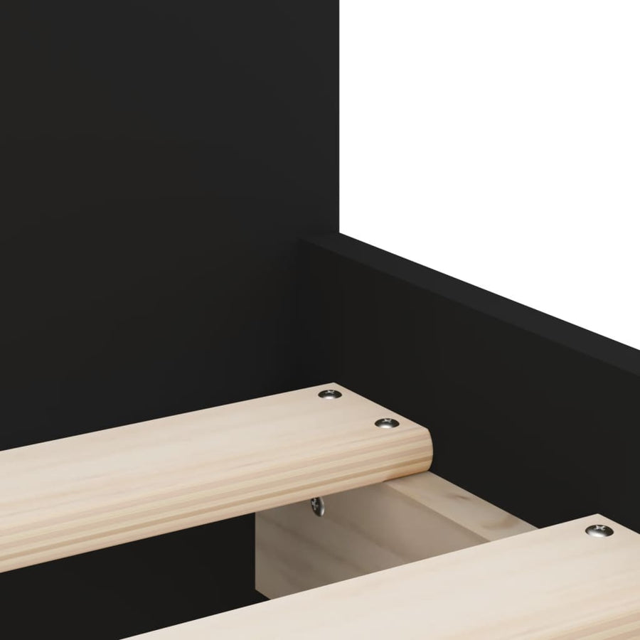 Bedframe Met Lades Small Single Zwart 75 x 190 cm