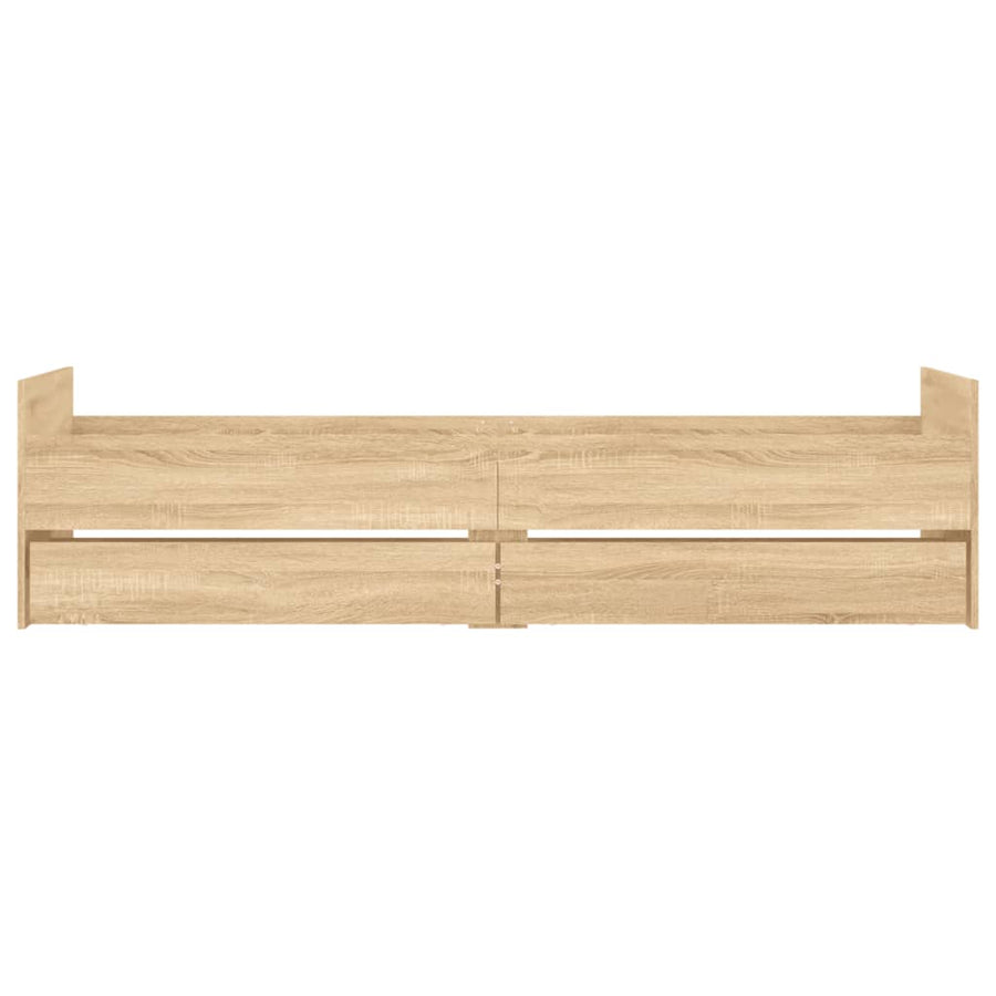 Bedframe Kleurig Small Single Sonoma eiken 75 x 190 cm