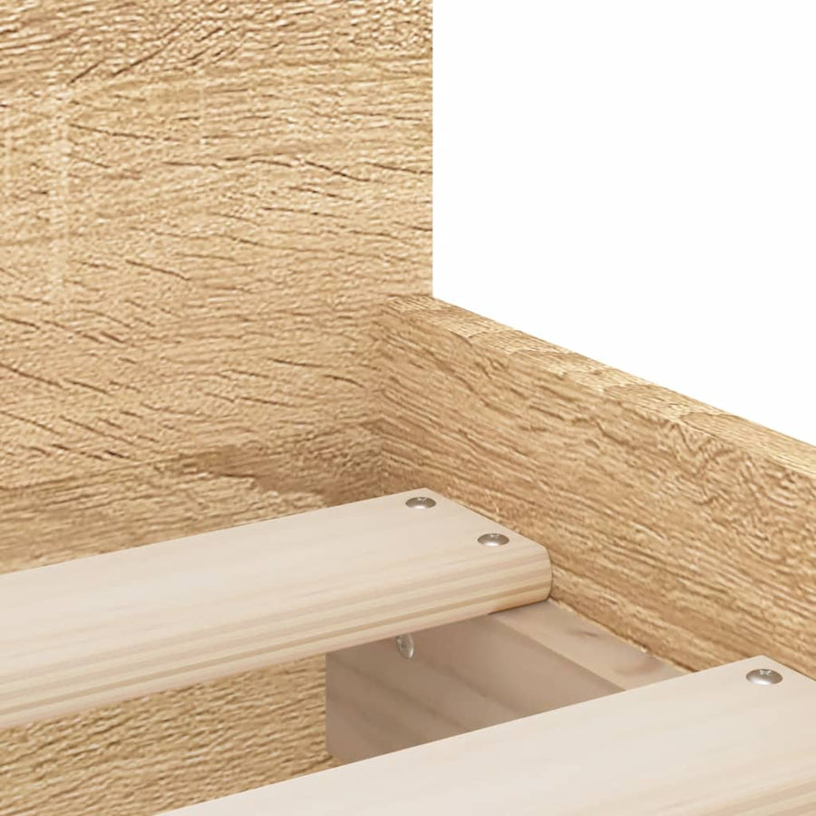 Bedframe Kleurig Small Single Sonoma eiken 75 x 190 cm