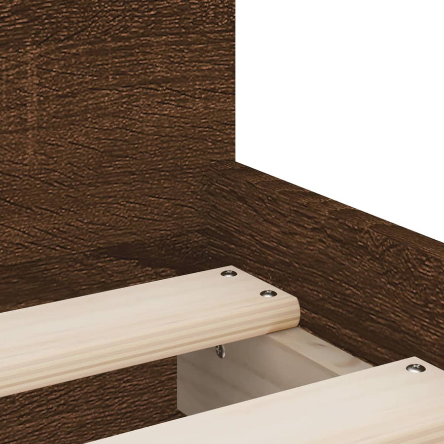 Bedframe Met Lades Ig Small Single 75 x 190 cm bruin eikenkleur