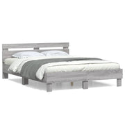 Bedframe 140x200 cm grijs sonoma bewerkt hout