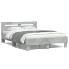 Bedframe 120x190 cm bewerkt hout betongrijs