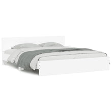 Bedframe Met Hoofdeinde Wit 200 x 200 cm