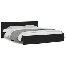 Bedframe Met Hoofdeinde Zwart 200 x 200 cm
