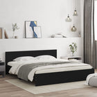 Bedframe met hoofdeinde 200x200 cm zwart