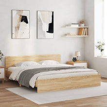 Bedframe Met Hoofdeinde Kleur 200 x 200 cm Sonoma eiken