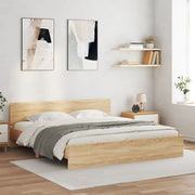 Bedframe 180x200 cm sonoma eiken met hoofdeinde