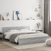 Bedframe 160x200 cm grijs sonoma eiken