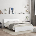 Bedframe met hoofdeinde wit 150x200 cm