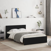 Bedframe zwart 120x200 cm met hoofdeinde