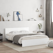 Bedframe 140x190 cm wit met hoofdeinde