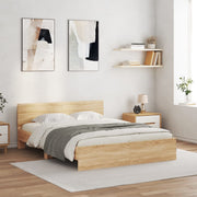 Bedframe 140x190 cm sonoma eiken met hoofdeinde