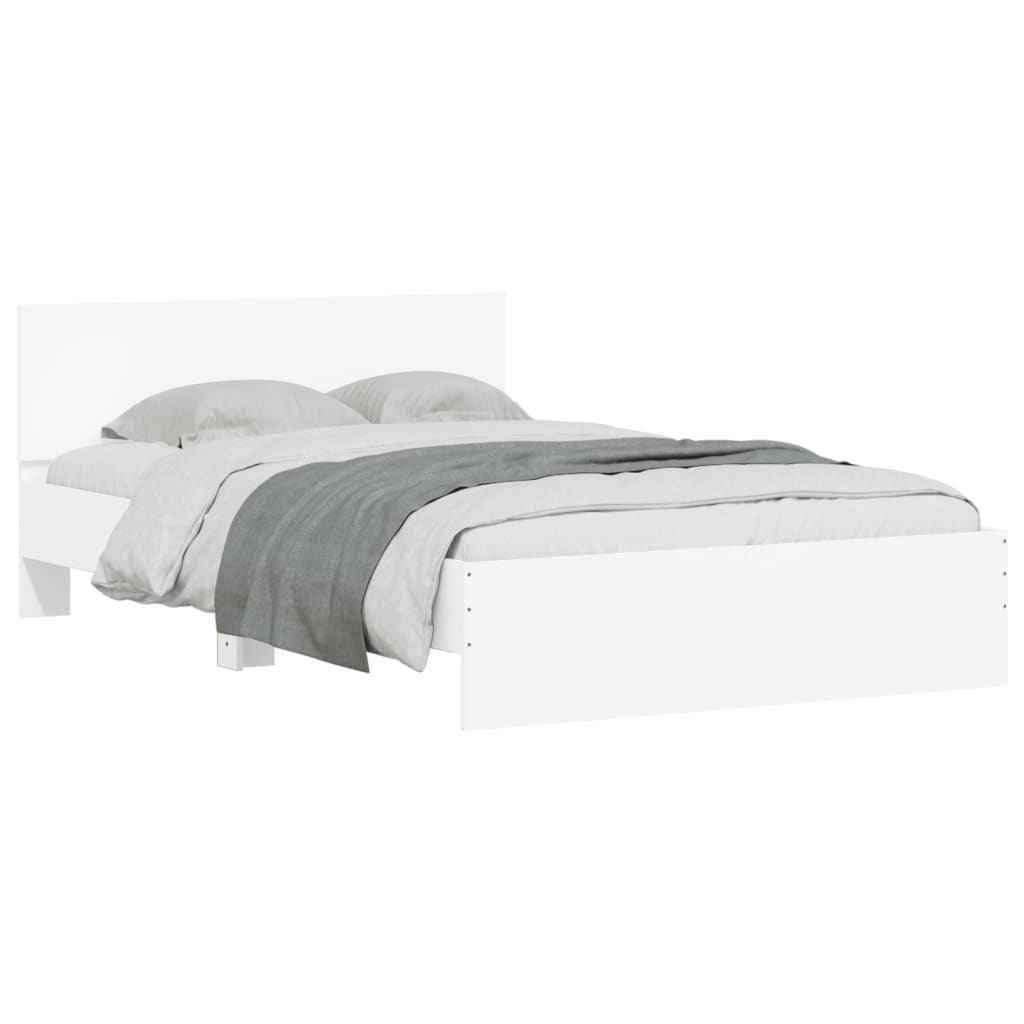 Bedframe Met Hoofdeinde Wit 135 x 190 cm