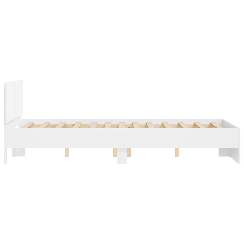 Bedframe Met Hoofdeinde Wit 135 x 190 cm