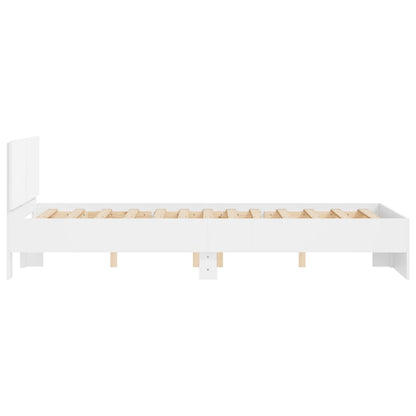 Bedframe Met Hoofdeinde Wit 135 x 190 cm