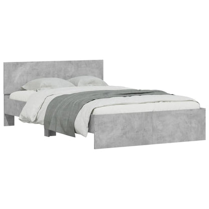 Bedframe Met Hoofdeinde Betongrijs 135 x 190 cm