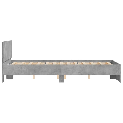 Bedframe Met Hoofdeinde Betongrijs 135 x 190 cm