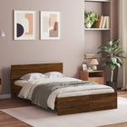 Bedframe 135x190 cm bruin eiken