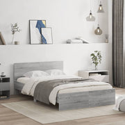 Bedframe 120x190 cm grijs sonoma eiken