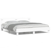 Bedframe 180x200 cm wit met LED hoofdeinde