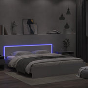 Bedframe 180x200 cm wit met LED hoofdeinde