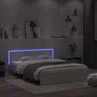 Bedframe met hoofdeinde en LED-verlichting wit 160x200 cm 160 x 200 cm Wit