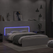 Bedframe 160x200 cm wit met LED hoofdeinde