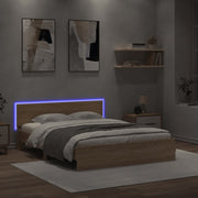 Bedframe 160x200 cm sonoma eiken met LED hoofdeinde