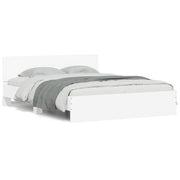 Bedframe 150x200 cm wit met LED hoofdeinde