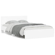 Bedframe 140x200 cm wit met LED hoofdeinde