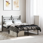 Bedframe metaal zwart 120x190 cm met hoofdbord