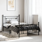 Bedframe metaal zwart 107x203 cm