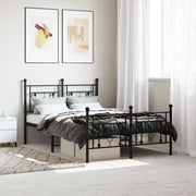 Bedframe metaal zwart 120x190 cm