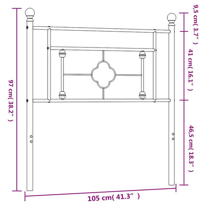 Hoofdbord Metaal 100 cm