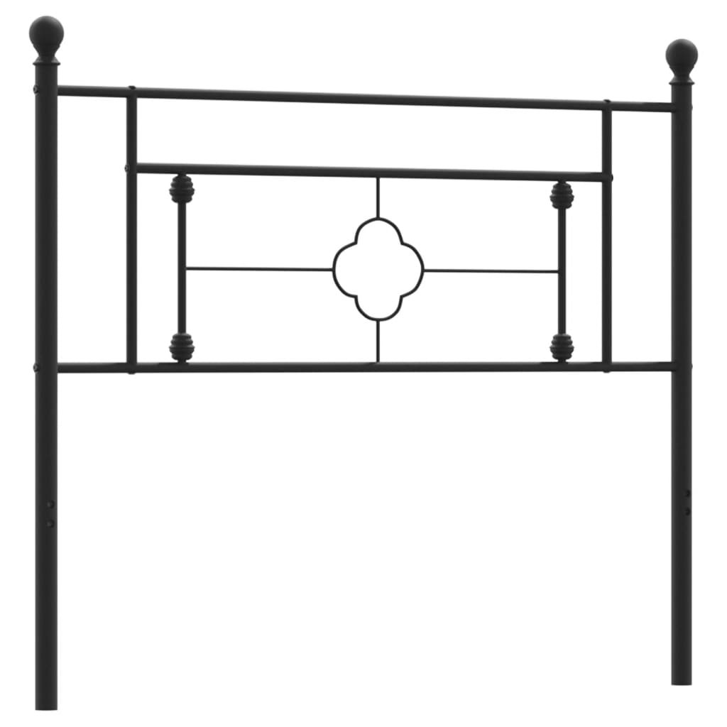 Hoofdbord Metaal 107 cm Zwart