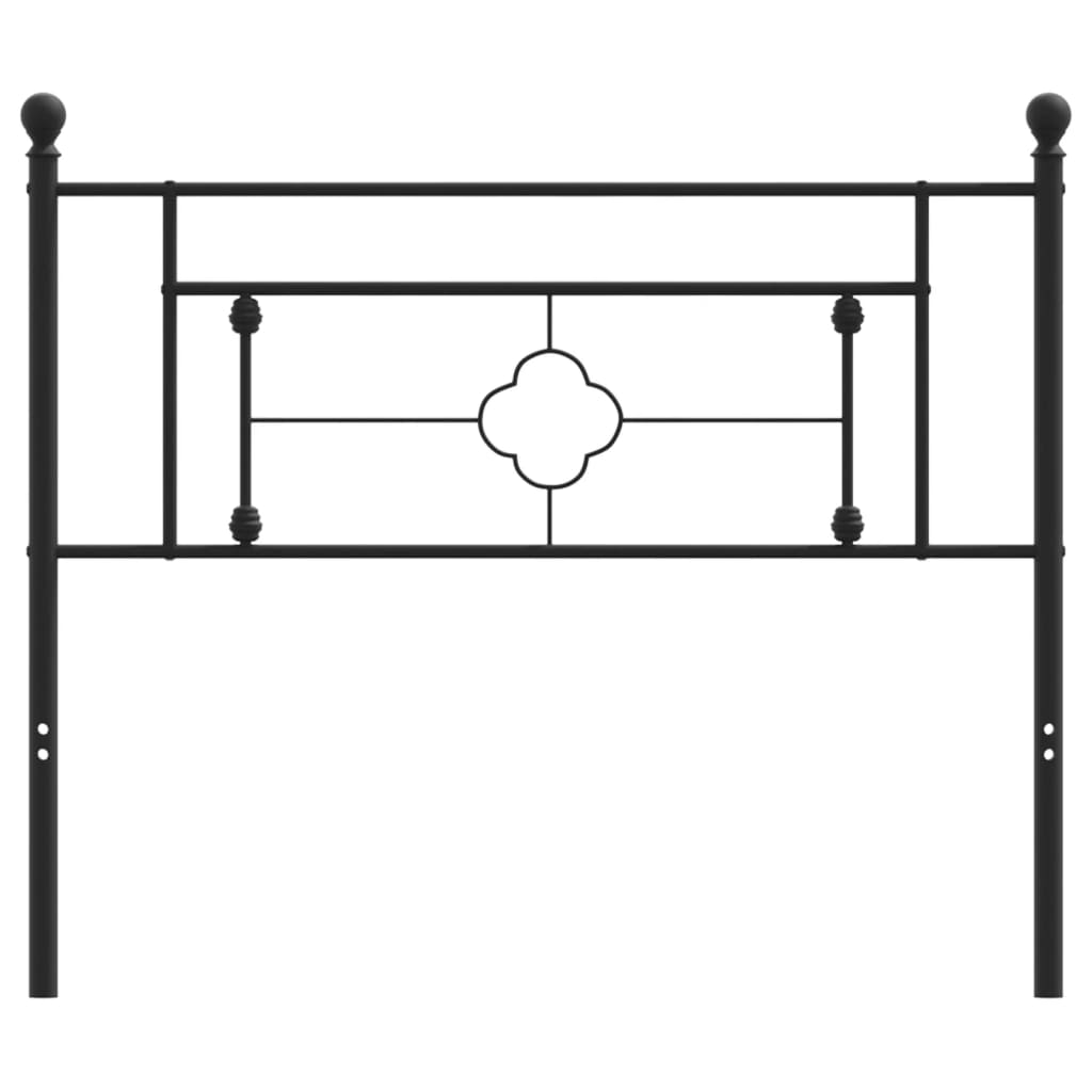 Hoofdbord Metaal 107 cm Zwart