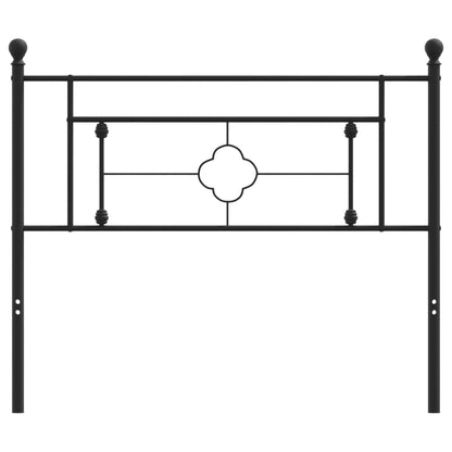 Hoofdbord Metaal 107 cm Zwart
