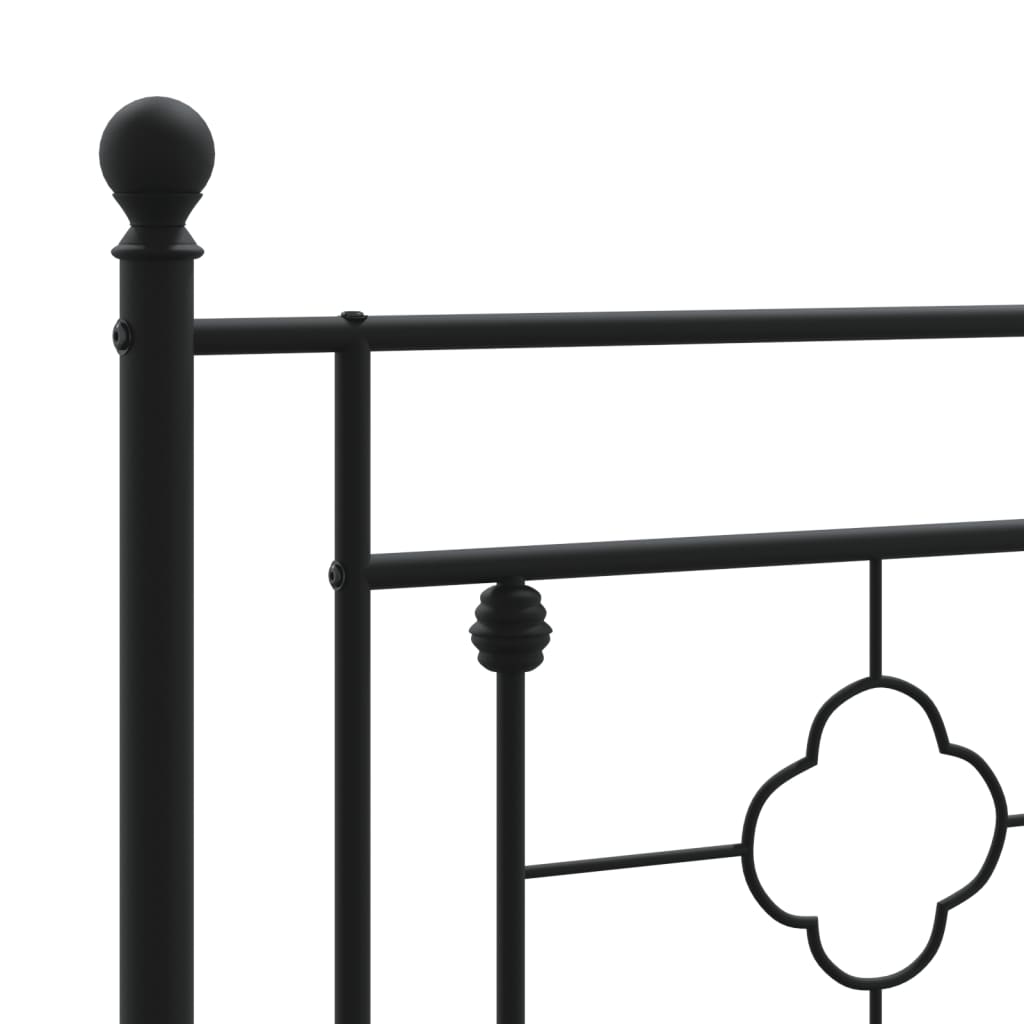 Hoofdbord Metaal 107 cm Zwart