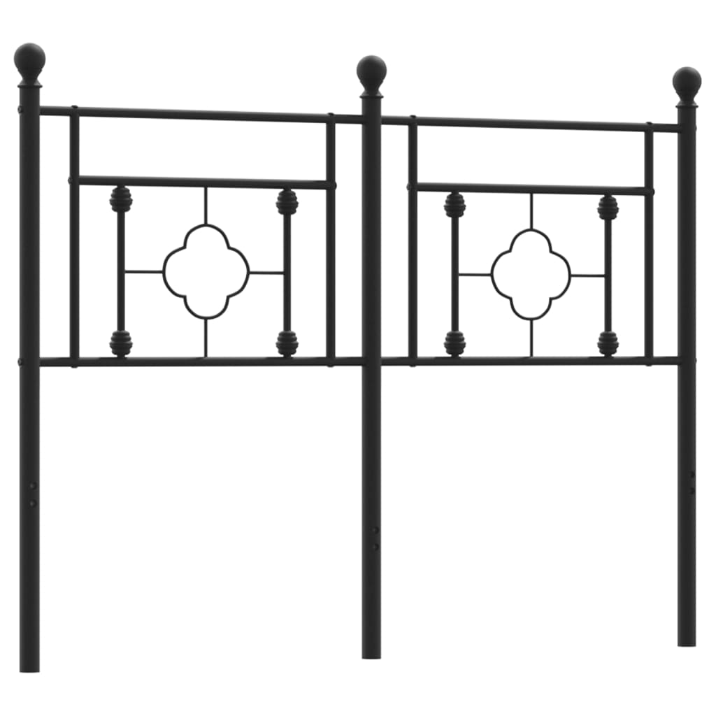 Hoofdbord Metaal 120 cm Zwart
