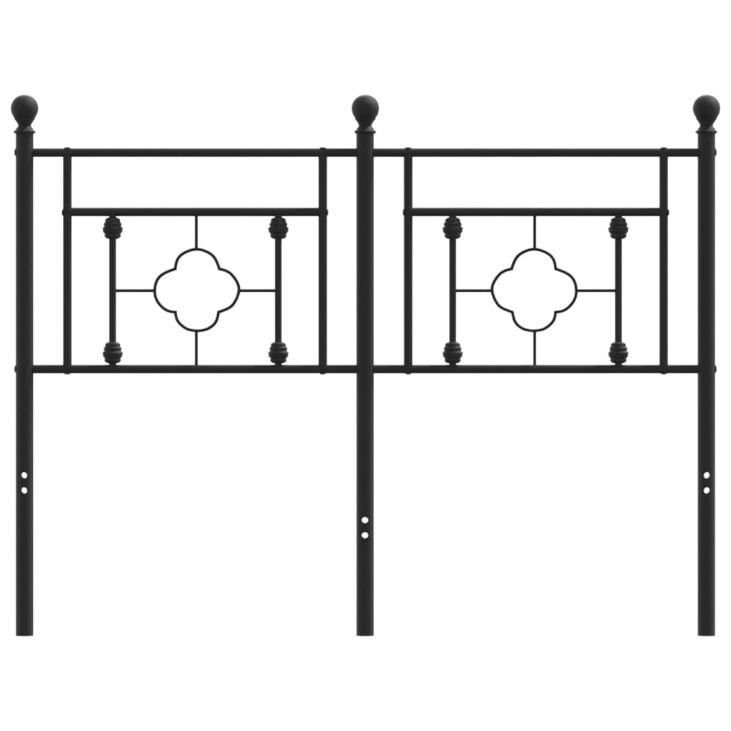 Hoofdbord Metaal 120 cm Zwart