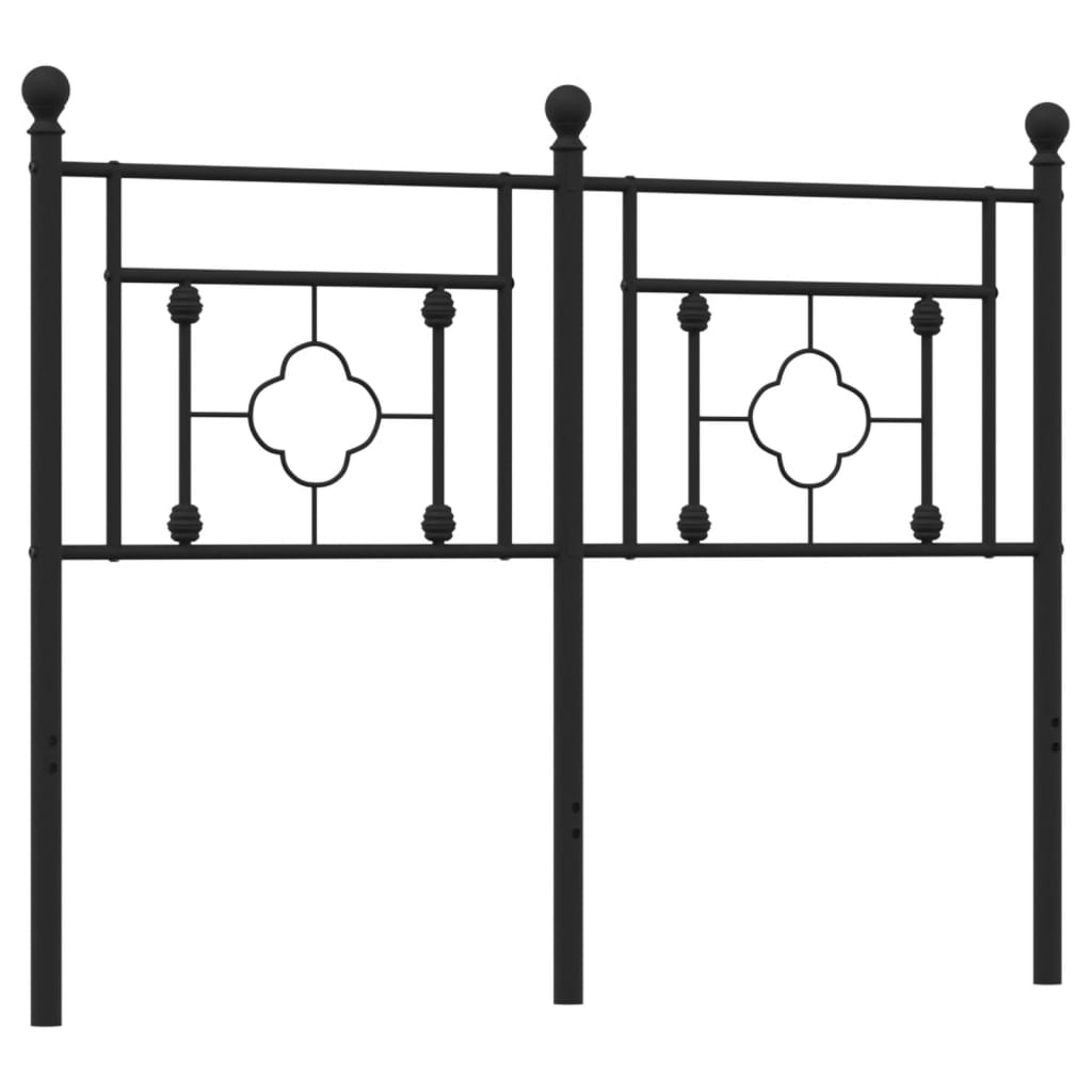 Hoofdbord Metaal 120 cm Zwart