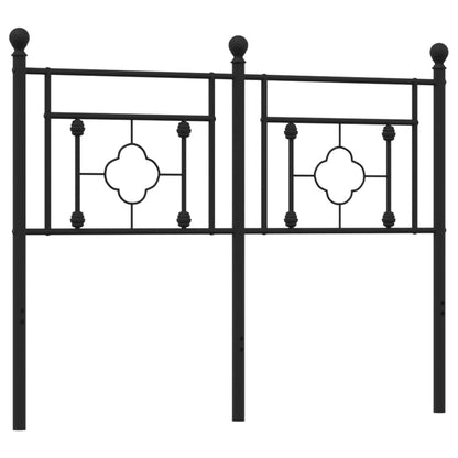 Hoofdbord Metaal 120 cm Zwart