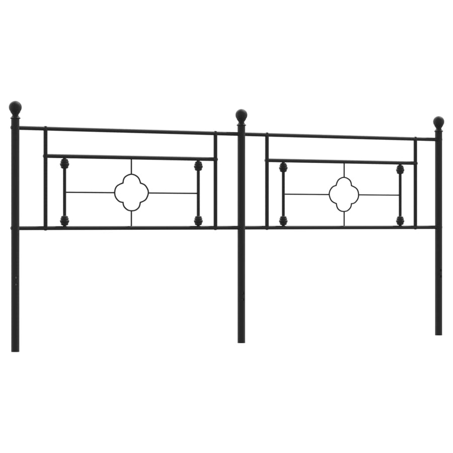 Hoofdbord Metaal 193 cm Zwart